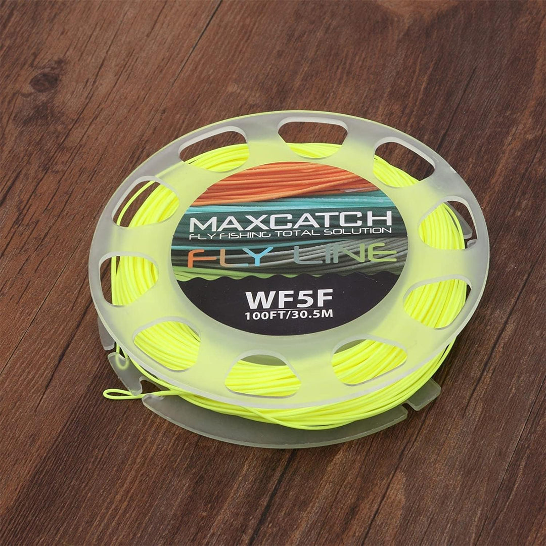 Maximumcatch Fliegenfischen Schnur mit Schlaufen, schwimmende Fliegenschnur 30,5m lang, WF3F/4F/5F/6
