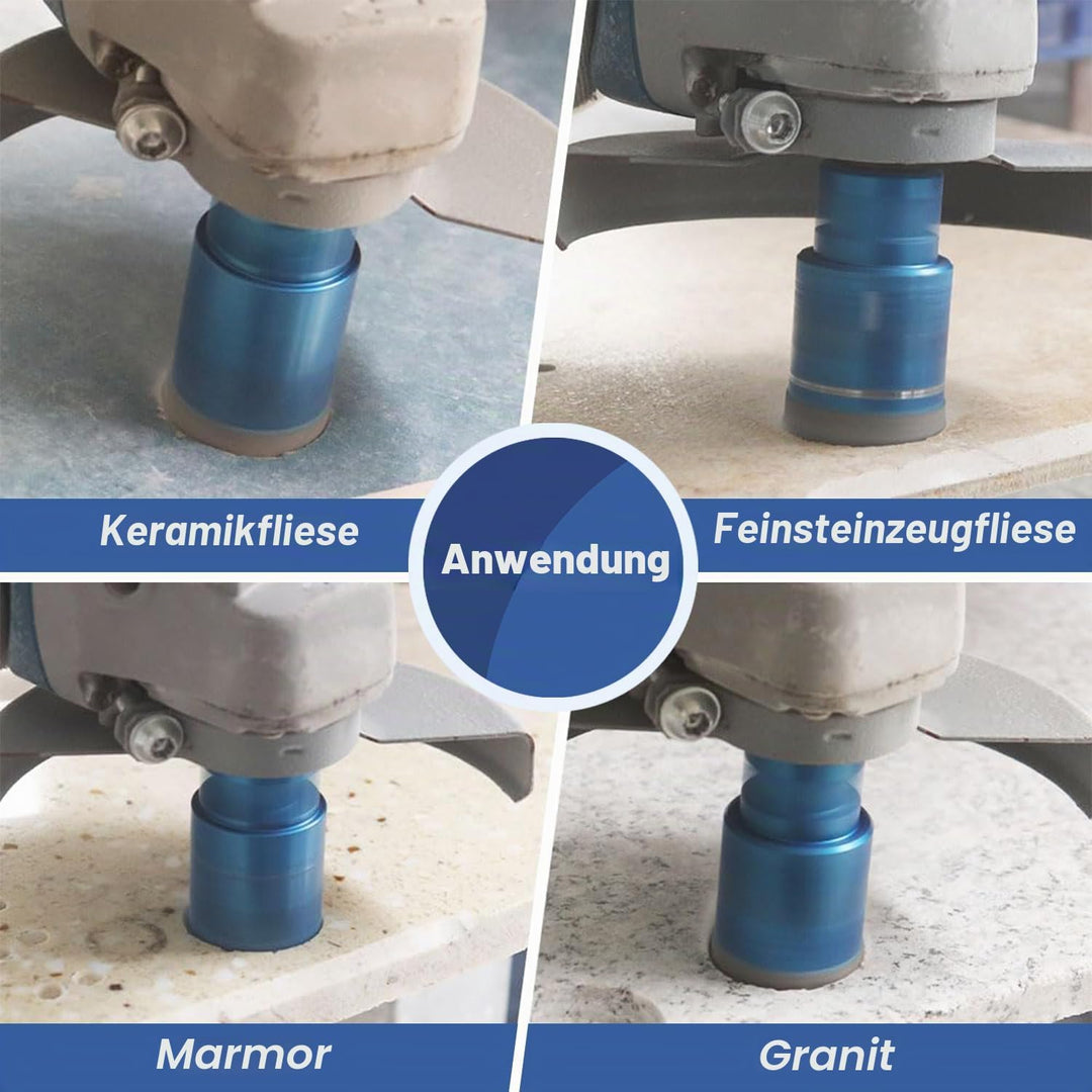HERZO Diamant Fliesenbohrer 68mm, M14 Gewinde Trockenbohrer, Diamantbohrer Lochsäge, Diamant Bohrkro