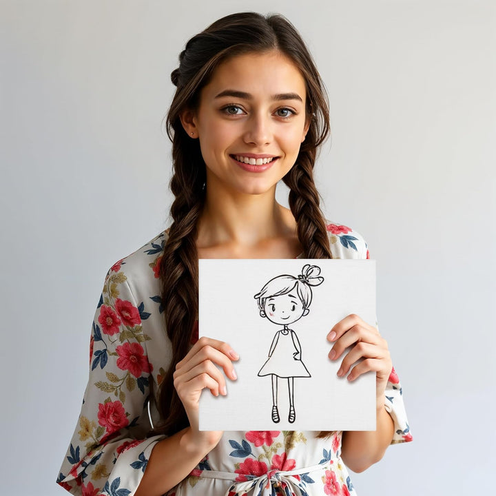 Belle Vous 7 Stk Blanko Leinwände – 30 x 30 cm – Bespannter Rahmen, Keilrahmen Leinwand Set für Küns