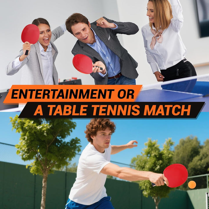 Premium Tischtennis Schläger Set,Professionel Tischtennis Set mit 2 Tischtennisschlägern,3 Tischtenn