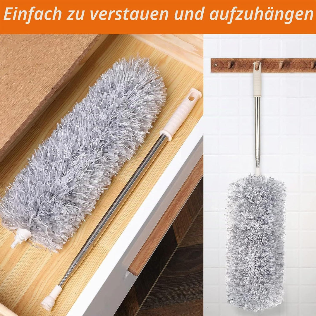 Staubwedel zum Reinigen von hohen Deckenventilatoren, Newliton Mikrofaser-Staubwedel mit 30&