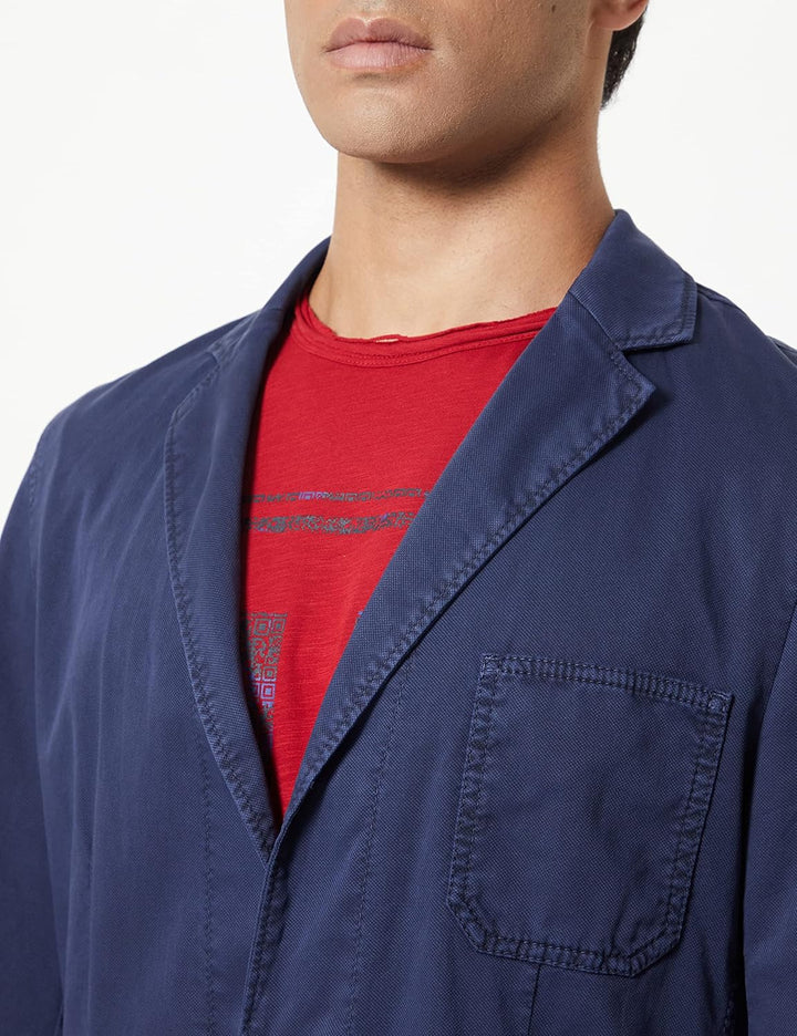 camel active Herren Lässiger Blazer, Night Blue