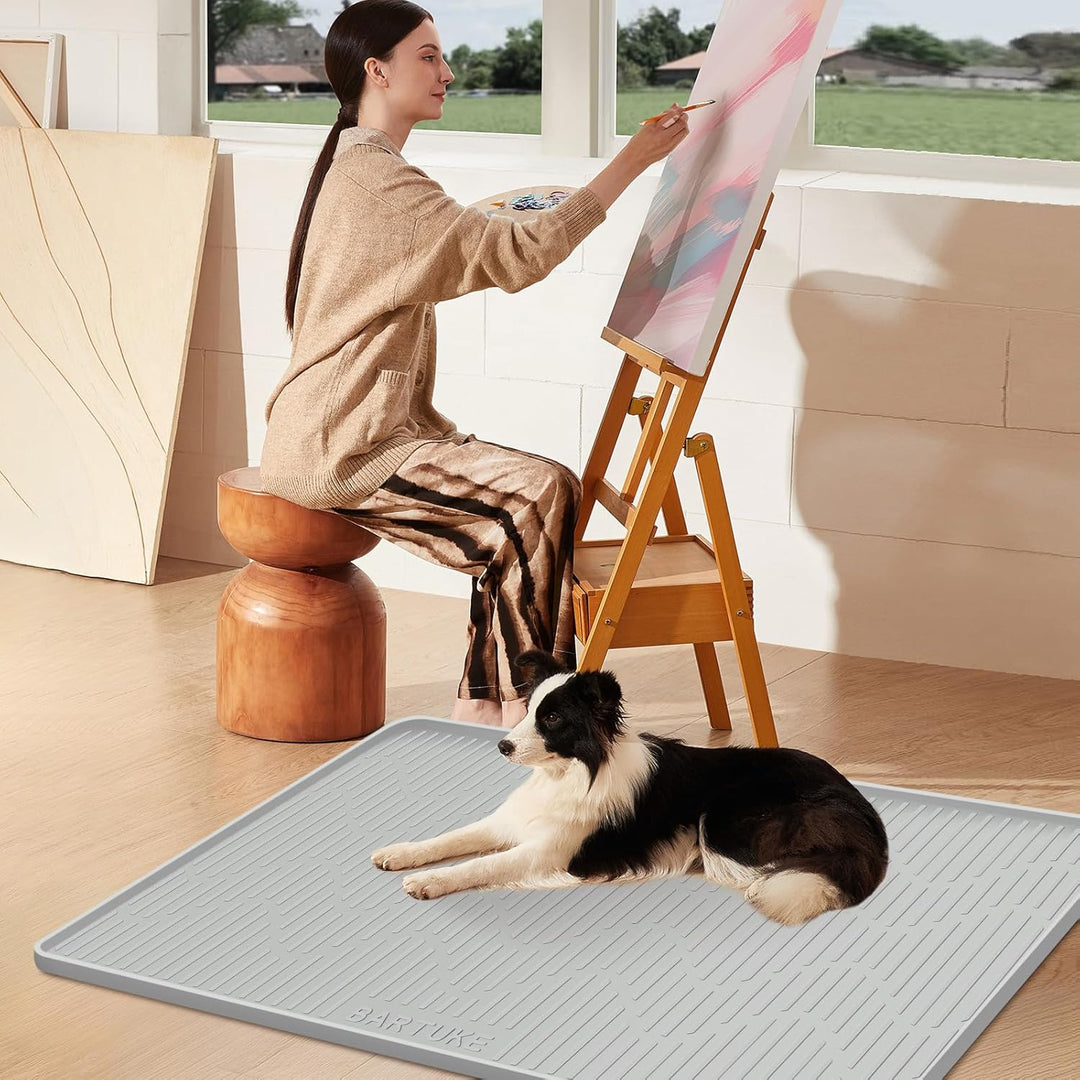 Hundetoilettenunterlagen, 91x61cm grosse Wiederverwendbare Silikonmatte, Wiederverwendbare Welpentra