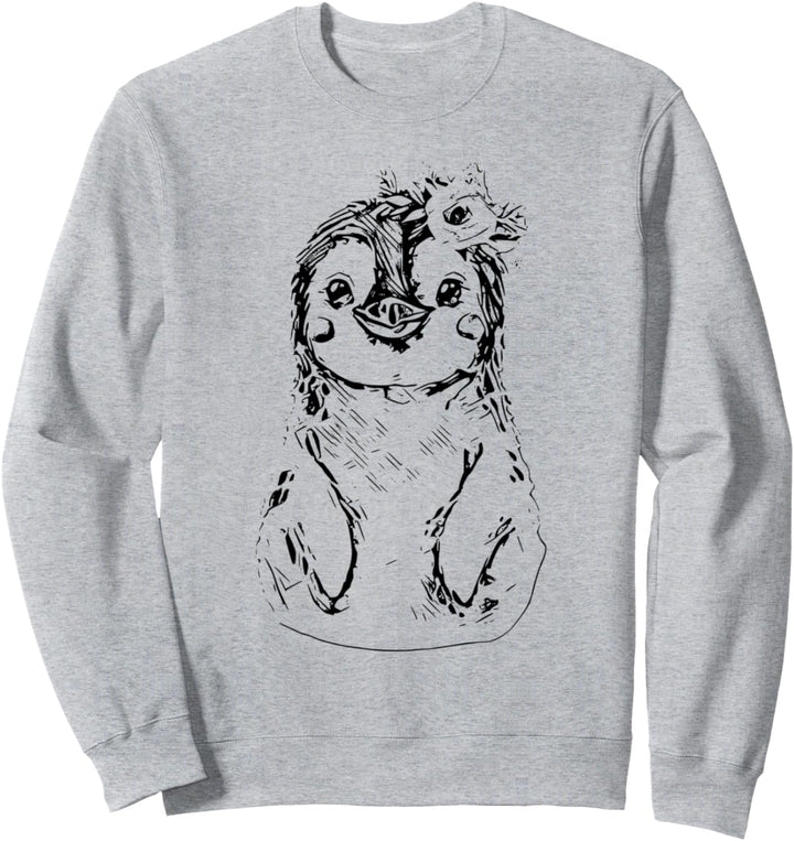 Pinguin Antarktis Motiv Südpol bedrohte Tiere Vogel Pinguine Sweatshirt