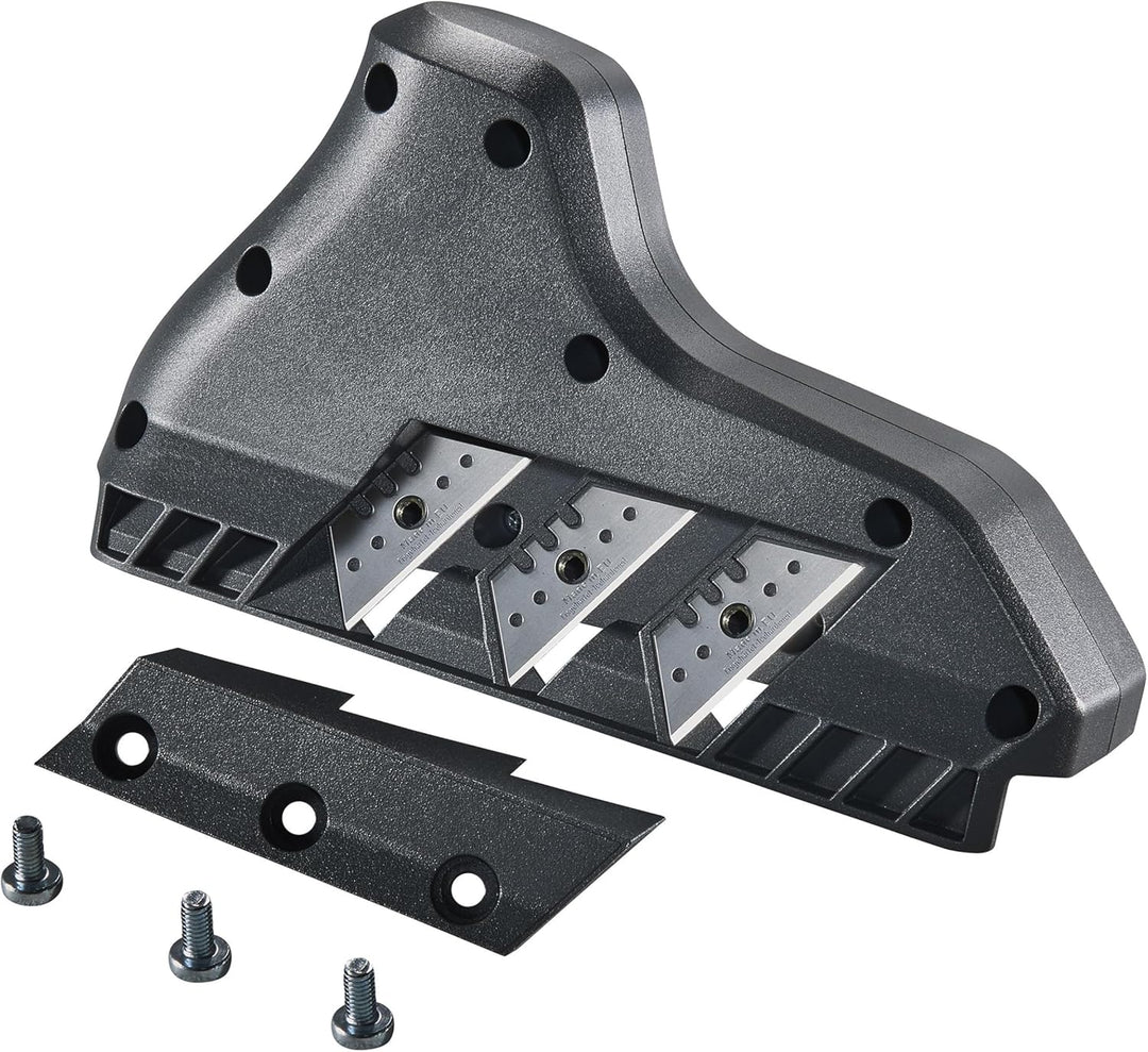 wolfcraft 3-fach Kantenhobel 4009000 – Trockenbau Hobel mit Dreifachklinge zum Anschrägen von Kanten
