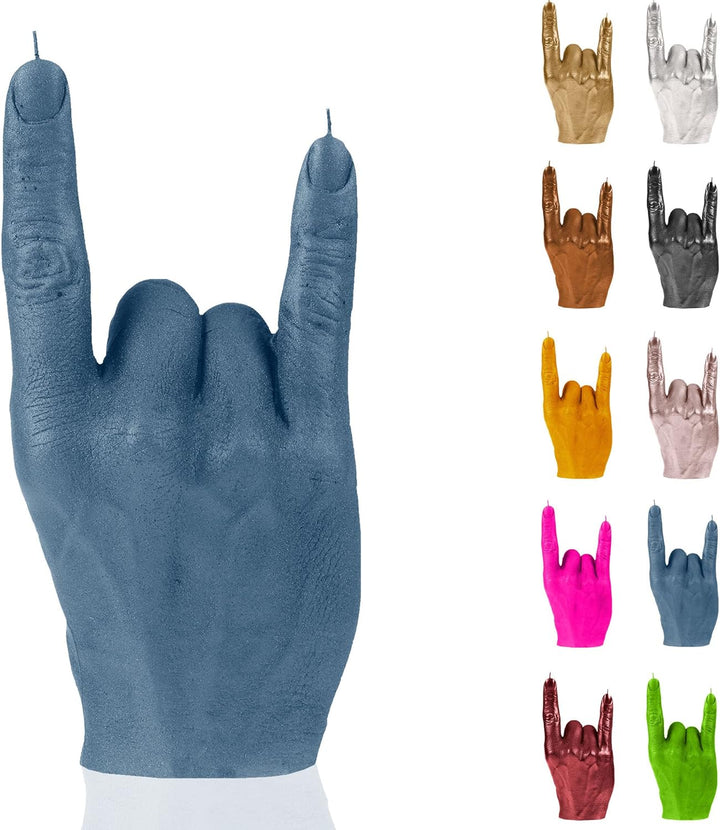Candellana Hand RCK Kerze - Hand Figur - Coole Deko - Gothic Deko - Grunge Deko Kerze - Heavy Metal
