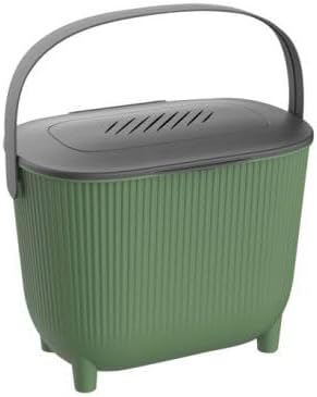 EDA - Komposteimer 10 l mit Kohlefilter – XXL-Öffnung – Geruchsfilter – modernes Design – Schwarz
