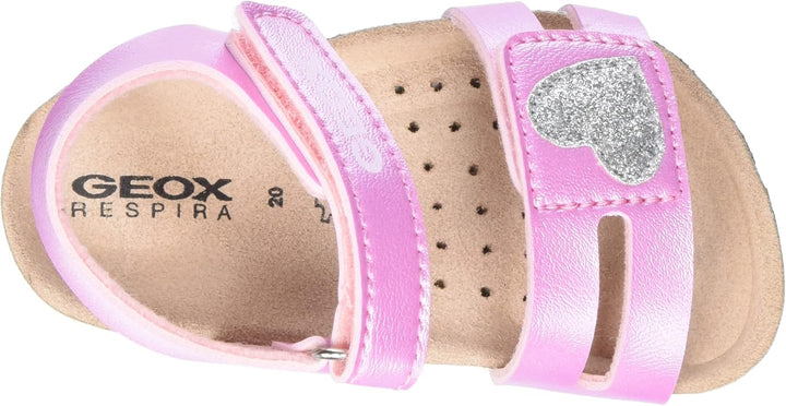 Geox Mädchen B Sandal Chalki GirlSandal 26 EU Pink Silver, 26 EU Pink Silver