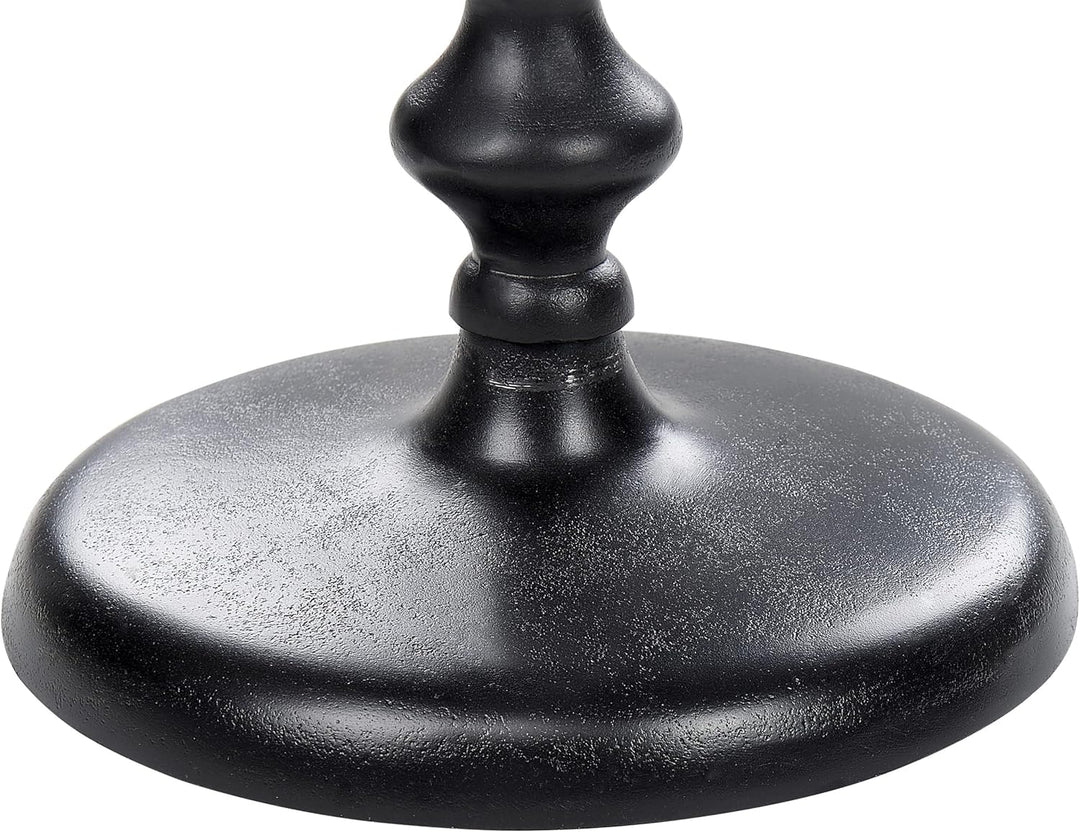 Beistelltisch Metall schwarz Anik-Optik mit Säulenfuss rund ø 30 cm Modern Atapo