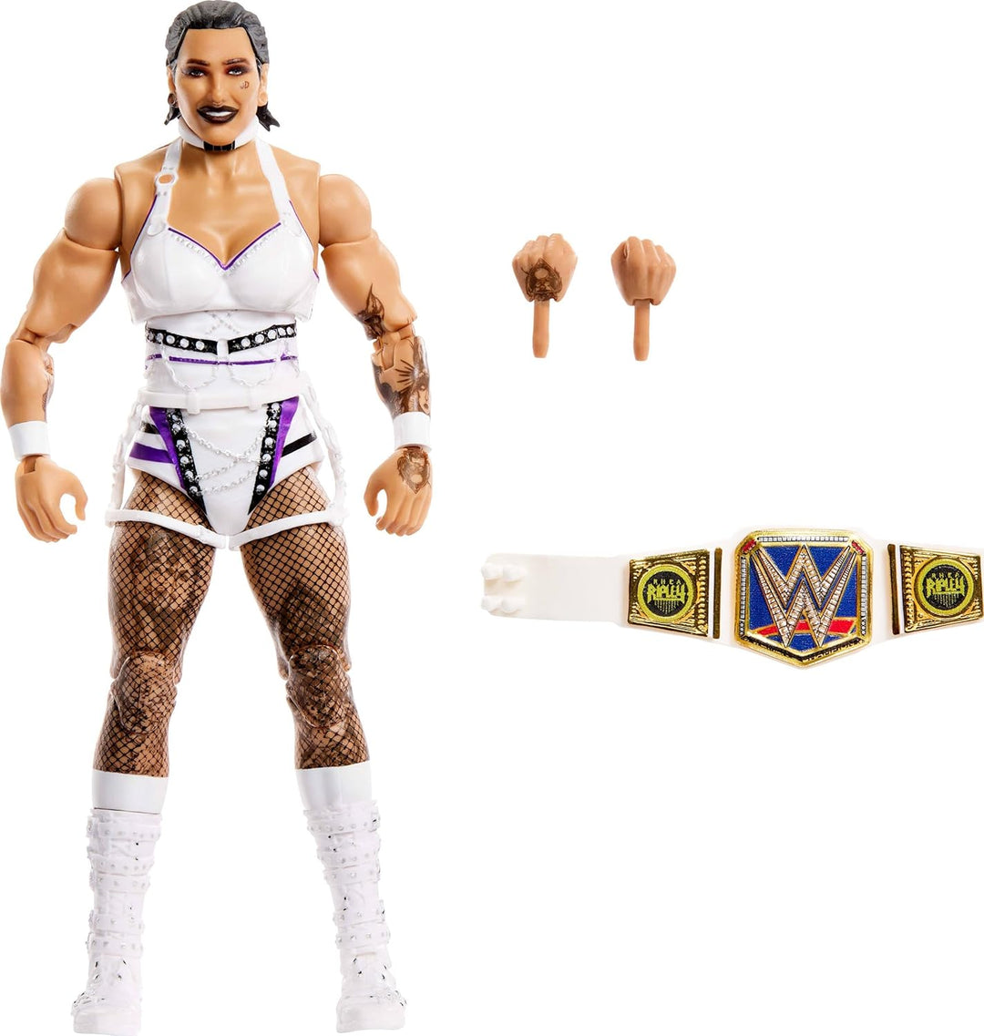 Mattel WWE Elite Actionfigur & Zubehör, 15,2 cm grosses Sammlerstück Rhea Ripley mit 25 Artikulation