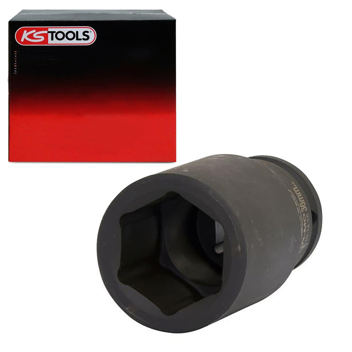 KS Tools 515.1436 3/4" Sechskant-Kraft-Stecknuss, lang, 36mm 36 mm, 36 mm
