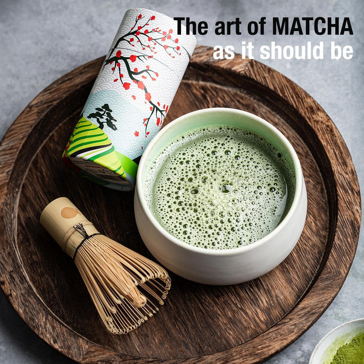 ORIGEENS MATCHA BESEN AUS BAMBUS 100 BORSTEN - Traditioneller Chasen Matchabesen für die japanische