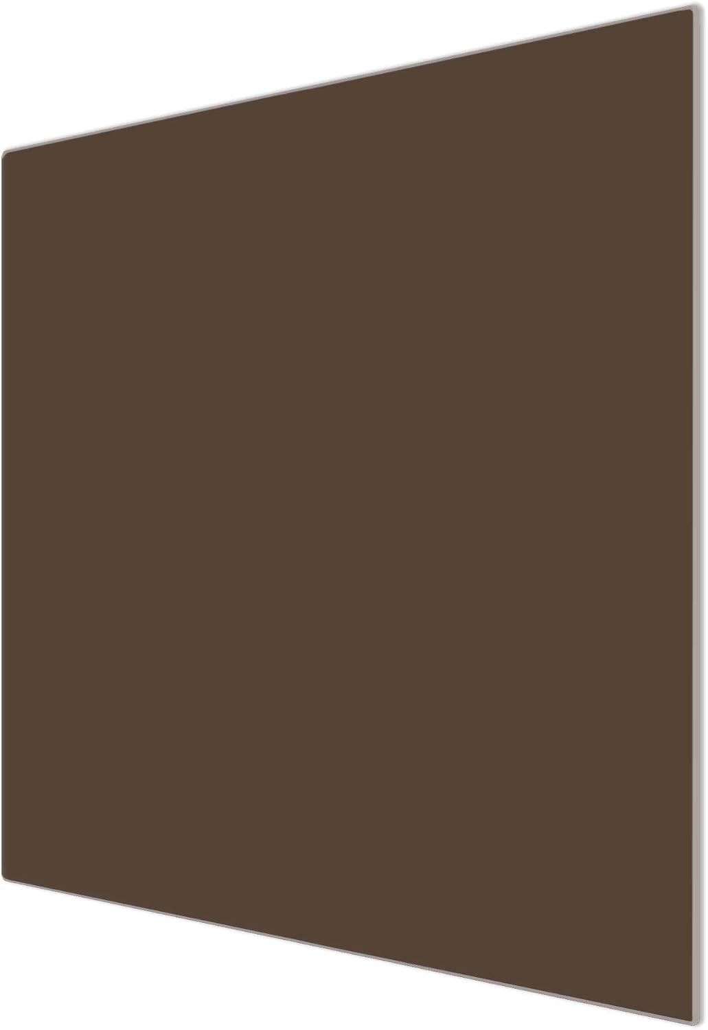 banjado® Herdabdeckplatte Glas 1-teilig 60x52 cm/Schneidebrett Herdabdeckung mit Motiv Schokobraun/H