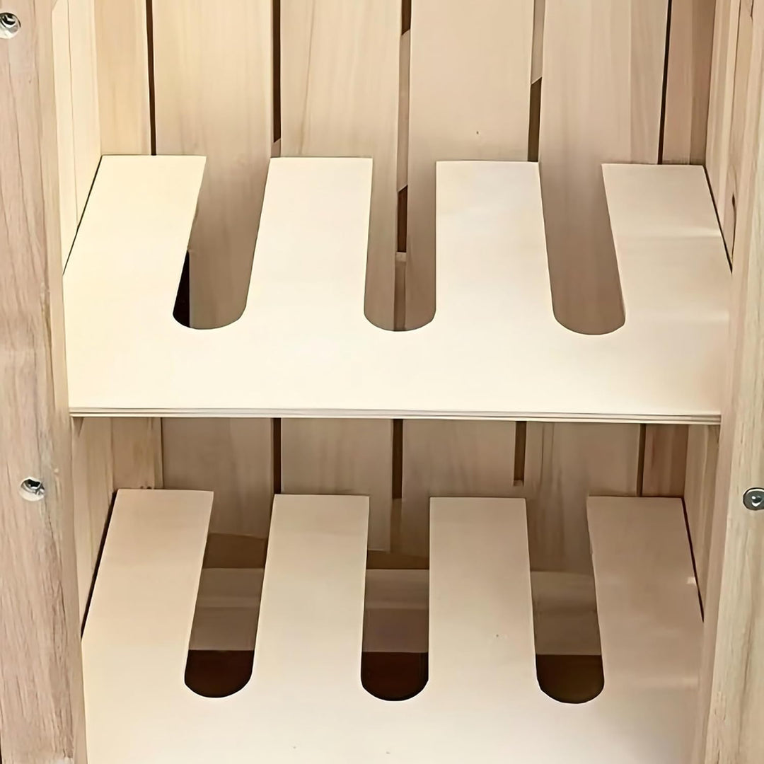 Relaxdays Hobby Horse Stall, für 2 Pferde, Steckenpferdstall mit Futtertrog, HBT: 97x35x25 cm, Pferd