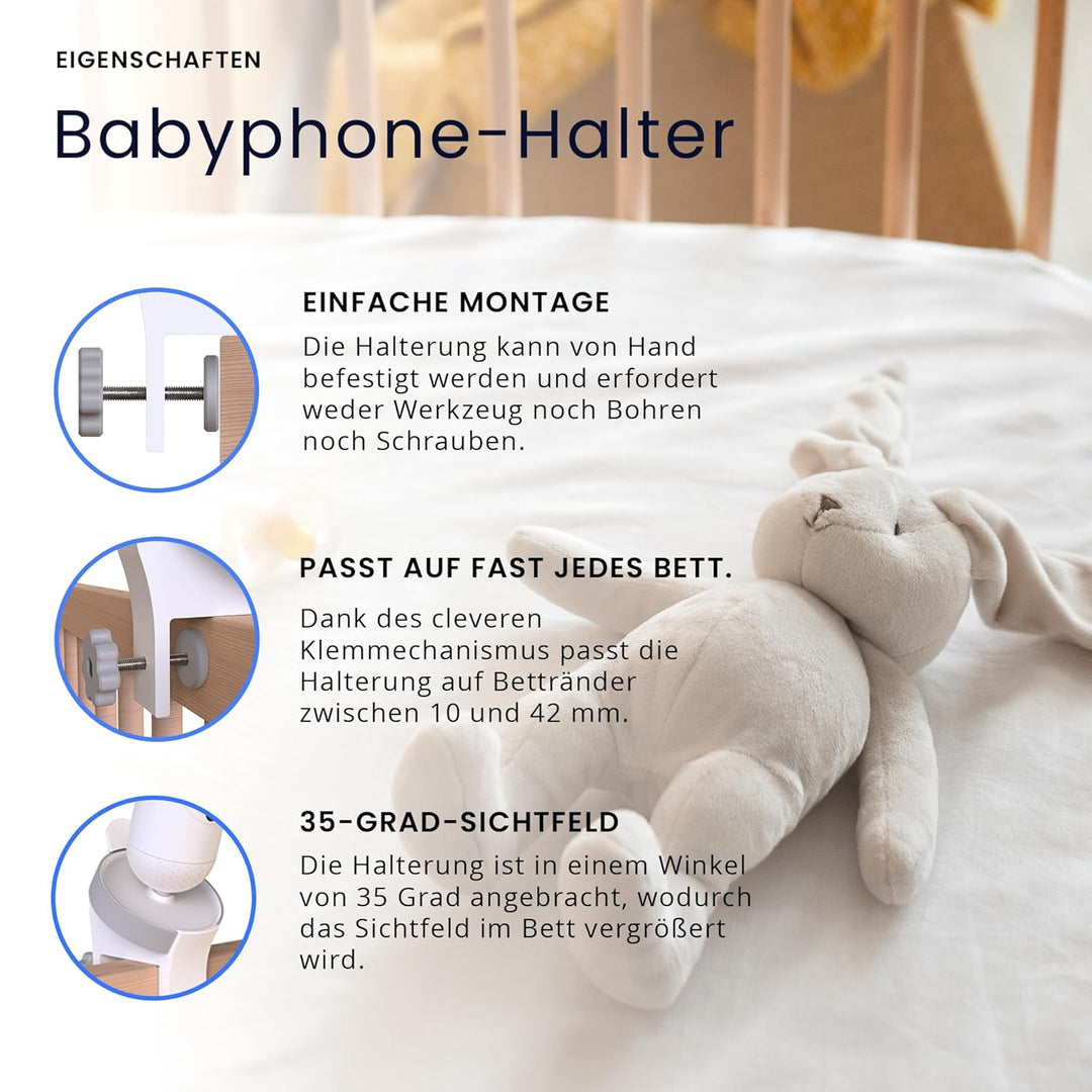 Halterung für Philips Avent Connected SCD923/26 - Halterung babyphone - Für Bettstangen von 15 bis 4