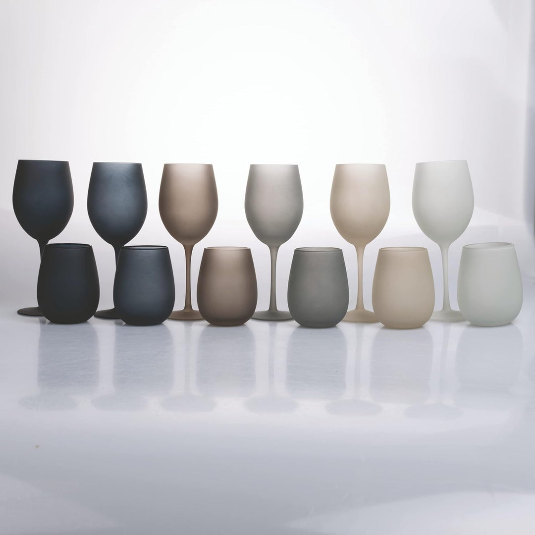 Villa d'Este Home Tivoli Happy Hour Stones 6er Set Frosted Glas 550 ml