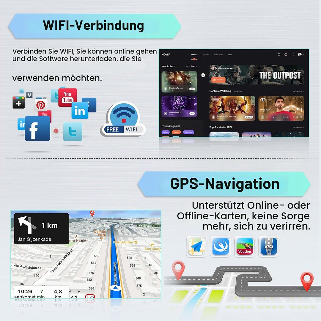 Hikity 2GB+64GB Android 15 Autoradio für Seat Leon 2005-2012(Left-Hand Drive) Radio Wireless CarPlay