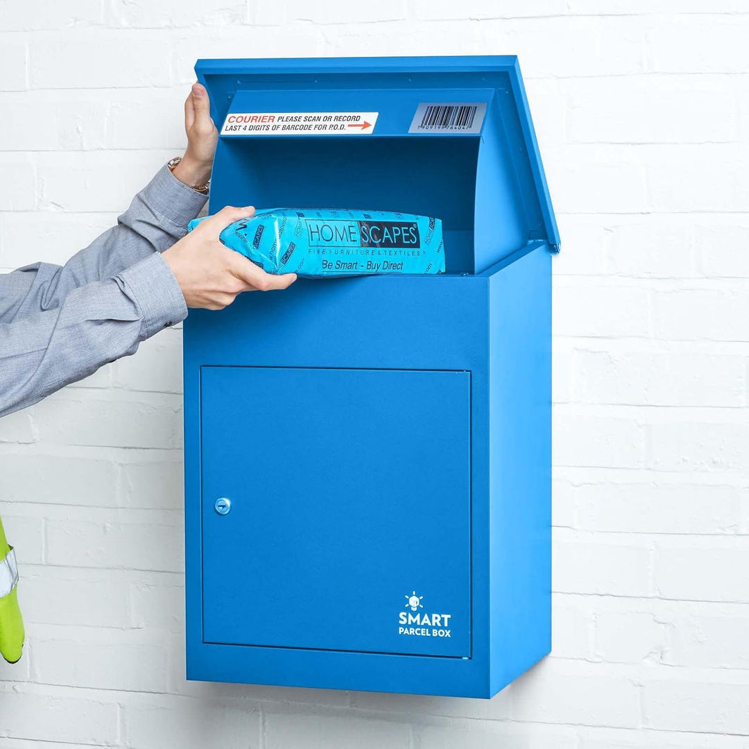 SMART PARCEL BOX Paketbox, Paketbriefkasten Wandmontage, Briefkasten mit Paketfach, Postbox für Pake