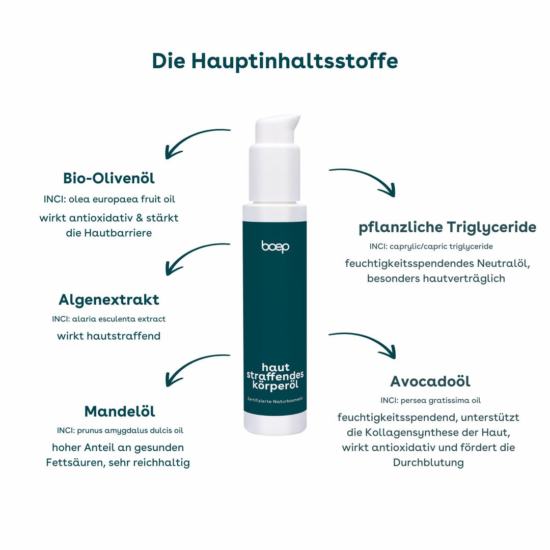 NEUES DESIGN | boep Hautstraffendes Körperöl | Öl gegen Schwangerschaftsstreifen | Vegane Naturkosme