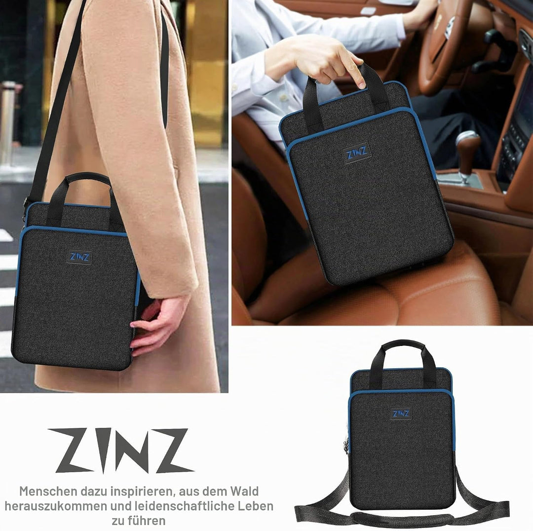 ZINZ Schlanke und erweiterbare Tasche 12,9 13" Reise-Laptop-Schultertasche für MacBook Air/Pro 13" M