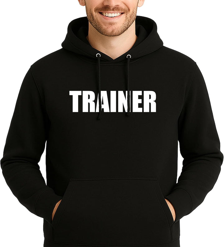 huuraa Unisex Hoodie Trainer Training Pullover Vegan Grösse S-3XL mit Motiv für alle Fitness Coachs