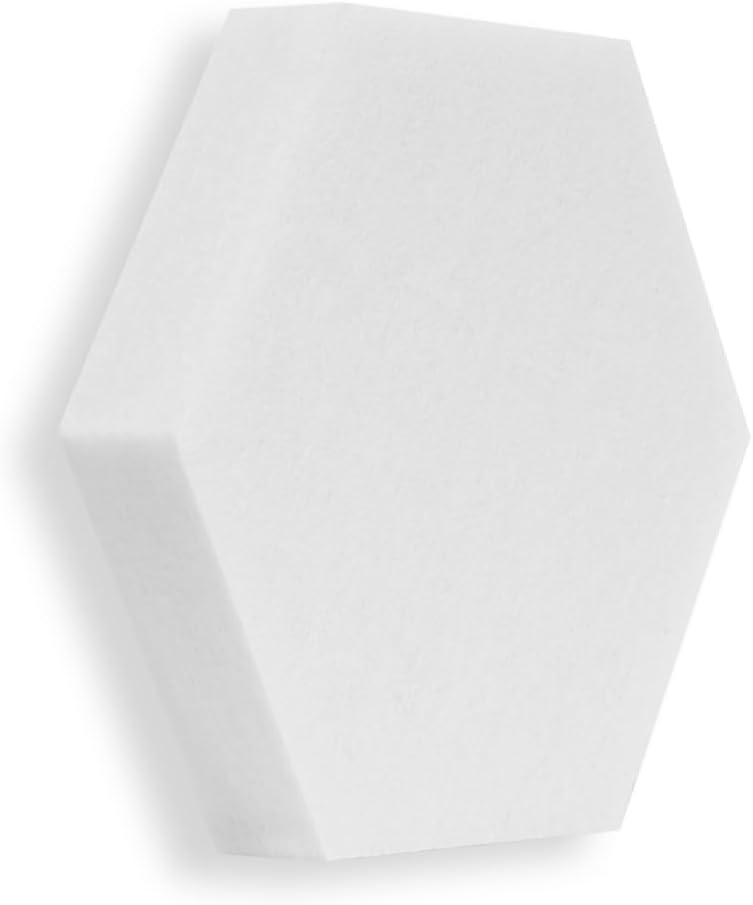 SILENT4® Schallabsorber Wand Set HEXAGON, 8 Elemente aus Akustikvlies, Klebemontage, Akustikbild Sch