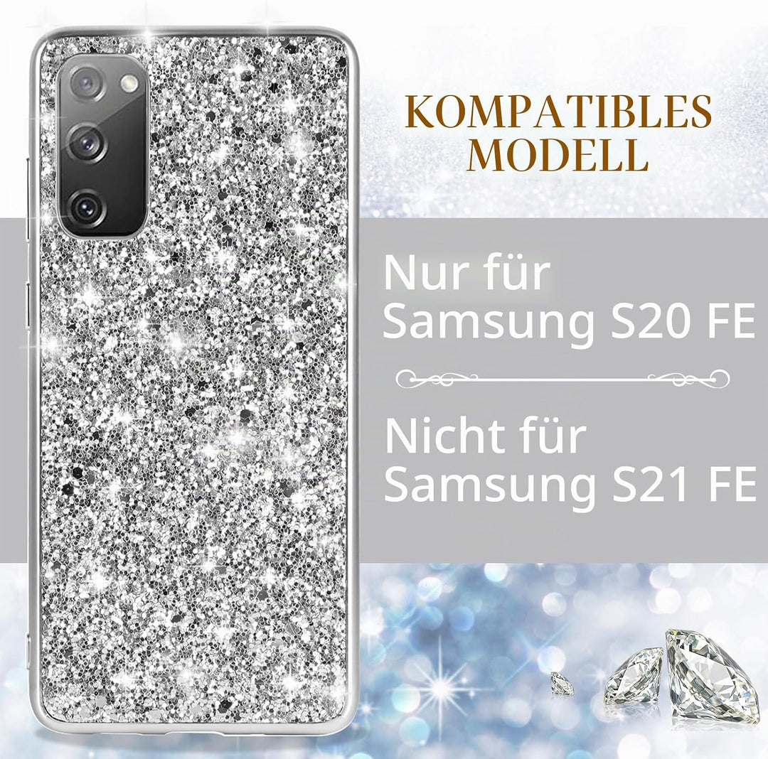 Hülle S20 FE Handyhülle für Samsung Galaxy S20 FE 5G Hülle Glitzer Bling Sparkle Ultra Dünn Schutzhü