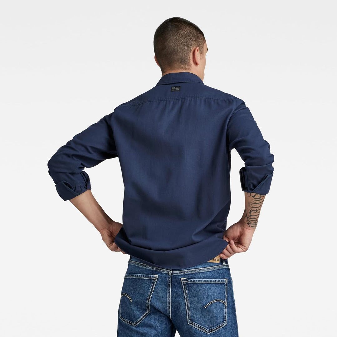 G-Star Raw Herren Marine Slim Button Down Shirts XS Blau (Sartho Blue Gd D20165-d454-b597), XS Blau