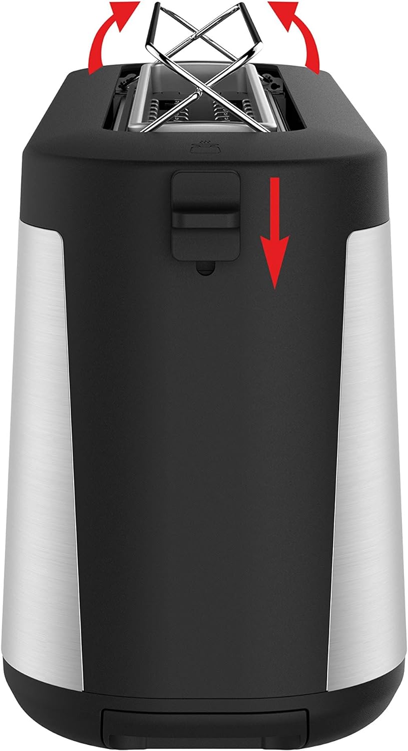 Tefal Element Langschlitz-Toaster TL4308 | 7 Bräunungsstufen | 1000 Watt | Integrierter Brötchenaufs