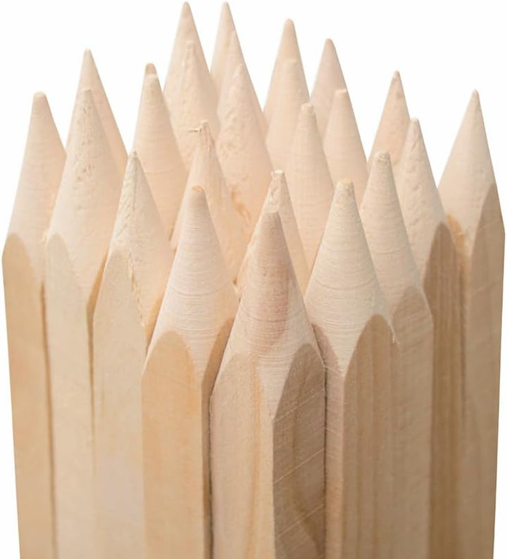 Holzpflöcke Hartholzpfähle Pflanzstäbe Angespitzt und Quadratisch 25 Stücke. | Holzpfähle für Markie