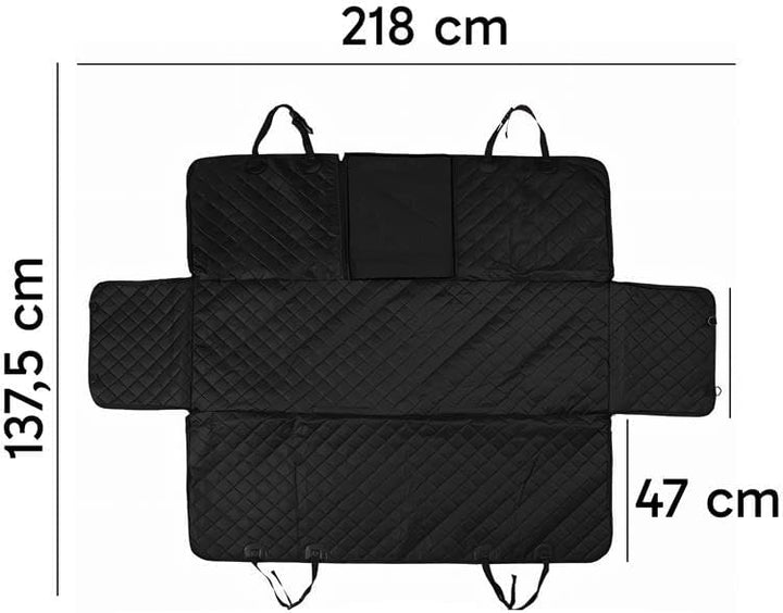 Retoo Hundedecke Auto 139,5x204 cm, Kofferraumschutz mit Seiten- & Ladekantenschutz, wasserdichte Kr