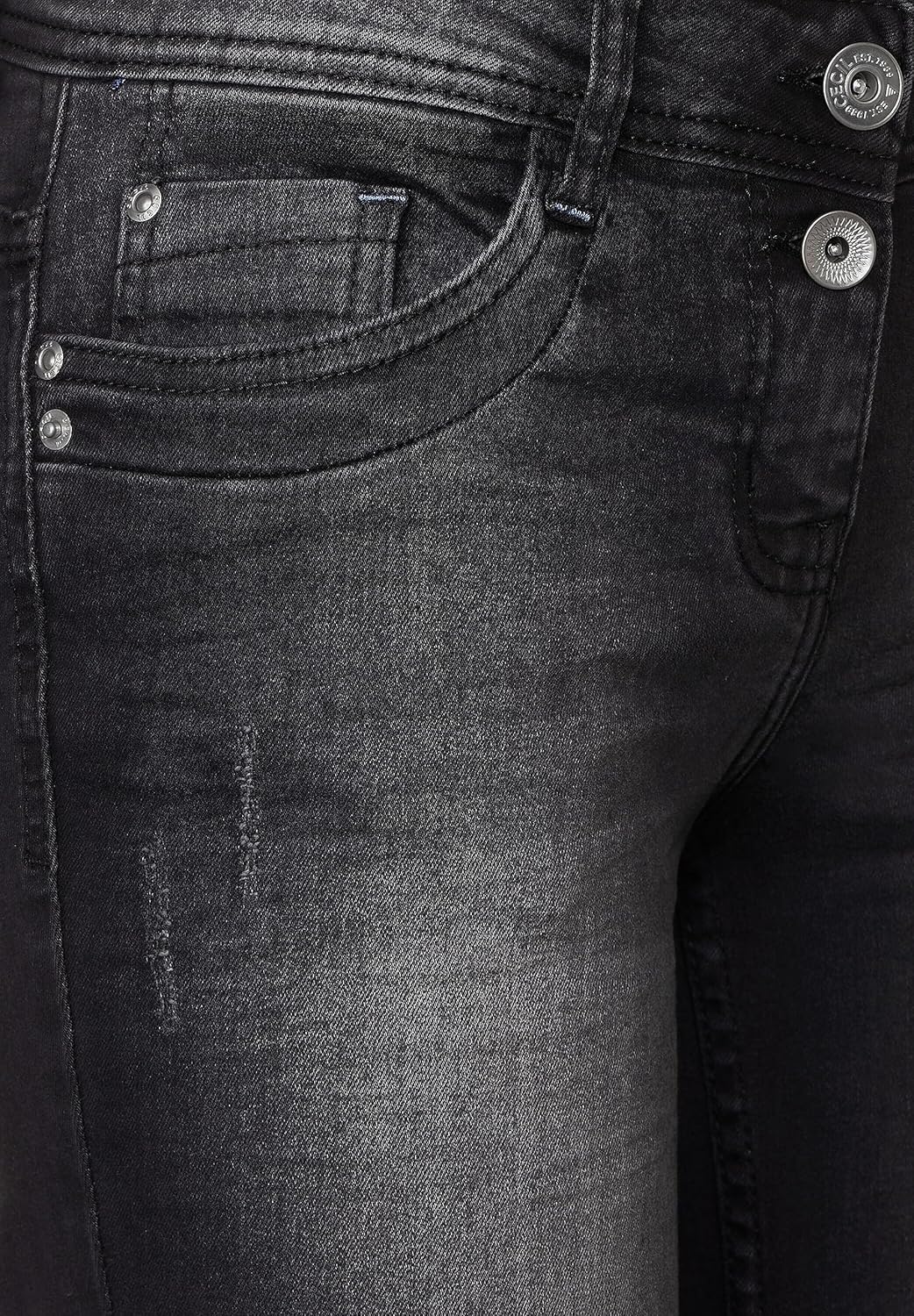 Cecil Damen Jeanshose Loose Fit 26W / 32L Authentic Black Wash, 26W / 32L Authentic Black Wash