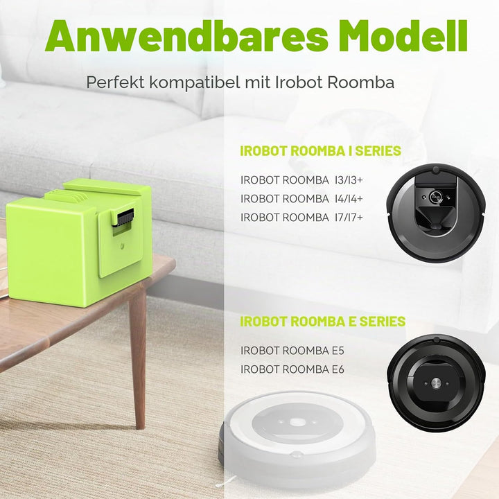 4000mah i7 Akku-Ersatz für iRobot Roomba i3 i3+ i4 i4+ i7 i7+ E5 E6 Serie i3 3150 i3+ 3550 e5 5150 e