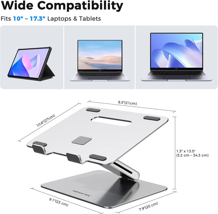AboveTEK Laptop Ständer, Notebook Ständer mit Verstellbar Multi-Winkel, Laptopständer für MacBook Pr