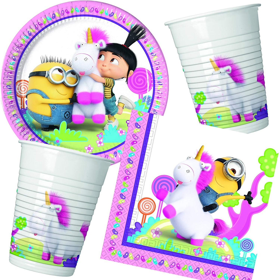 Procos Fluffy Minions Party Set 52-teilig Kinder Geburtstag
