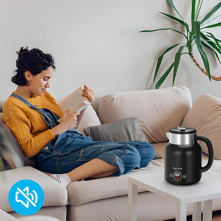 Taylor Swoden Asher - Wasserkocher Edelstahl mit Temperatureinstellung, 2200 W, 1,7 L, LED-Anzeige,
