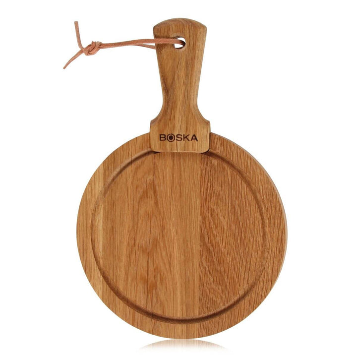 BOSKA Servierbrett Rund Friends S/authentisches Design / 16 cm/Holz/Braun / 245 x 160 x 20 mm 16 x 1