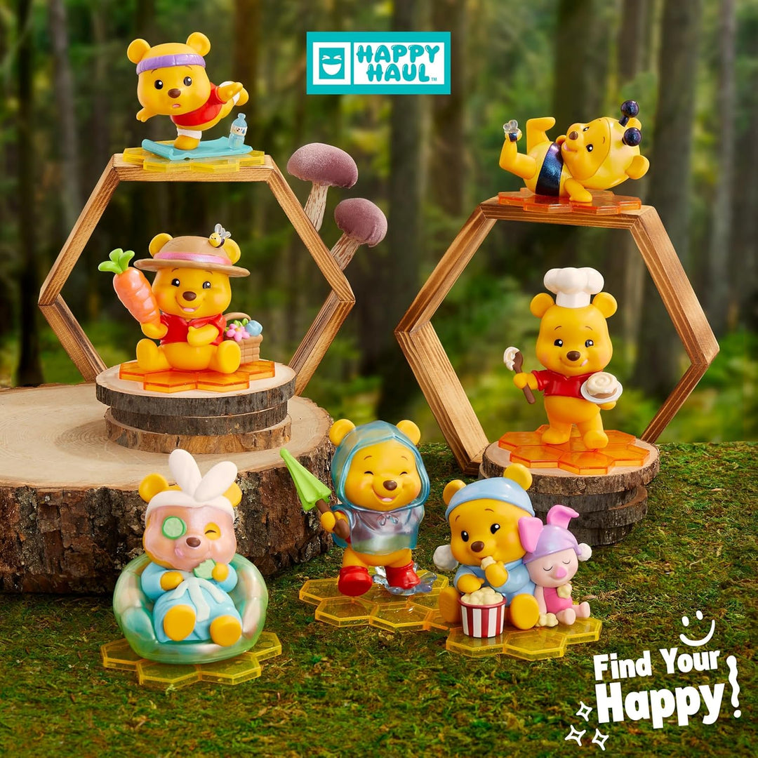 Disney Winnie The Pooh Happy HAUL Hunny Crew Designer-Figuren, Überraschungs-Sammelfigur im Blind-Pa