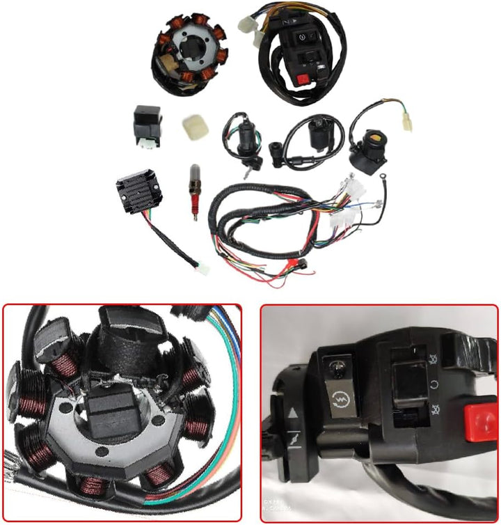 Riloer Kompletter elektrischer Kabelbaumsatz für ATV Quad 150/200/250 DC, Kabelbaum, Webstuhlkabel C