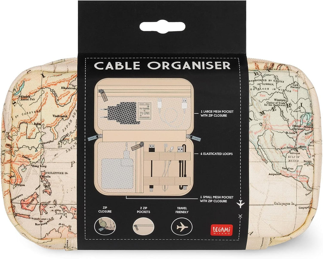 Legami - Kabel-Organizer - Kabel-Organiser, Reise-Etui für Kabel und Telefon, PC, Tasche für elektro