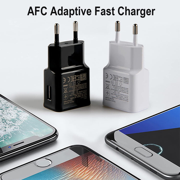 2er Pack USB C Ladegerät mit Ladekabel 1,5m für Samsung Galaxy S22 S21 S20 S8+ S9+ S10+ S10e S9 S8 A