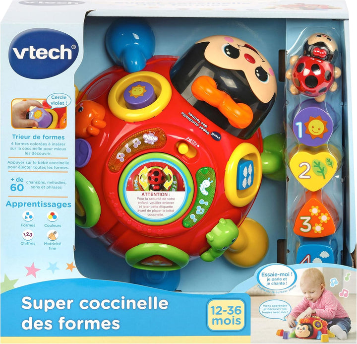 VTech – Super Marienkäfer – Formen zum Einbauen – 2 Spielmodi – Version FR Neue Version des Marienkä