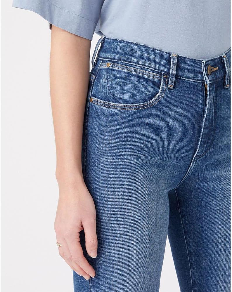 Wrangler Damen Straight Jeans 29W / 32L Airblue, 29W / 32L Airblue