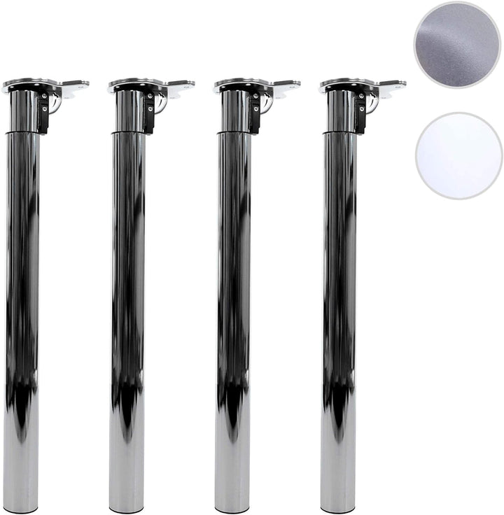 Mendler 4er-Set Tischbein HWC-H35 für Schreibtisch Tischfuss klappbar Drehmechanismus höhenverstellb