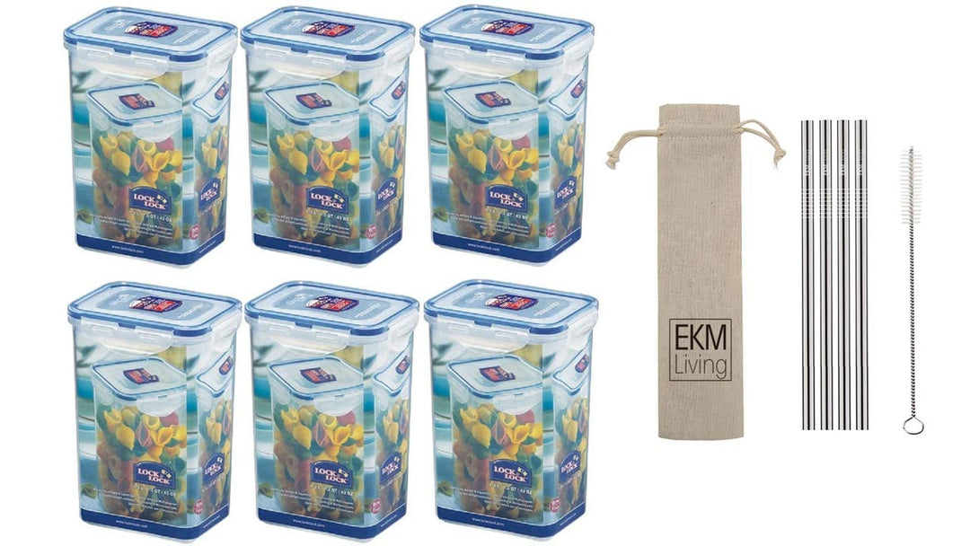 Lock & Lock 6er Set HPL809 Multifunktionsbox 1300ml, Frischhaltebox, Vorratsdose + Gratis 4er Set Ed