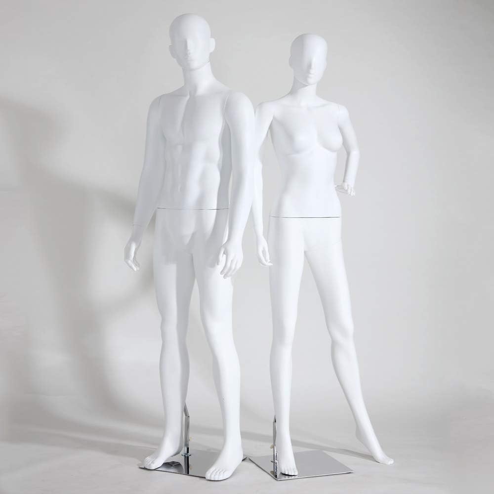 Neu Hochwertig Frau weibliche Maskulin schöne abstrakte Weiss Schaufensterpuppe in Matt Nase und Mun