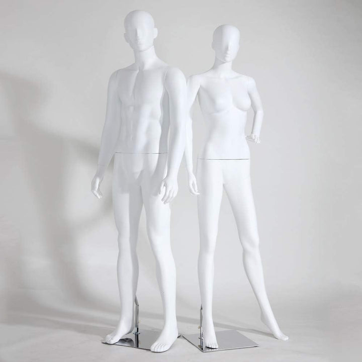 Neu Hochwertig Frau weibliche Maskulin schöne abstrakte Weiss Schaufensterpuppe in Matt Nase und Mun