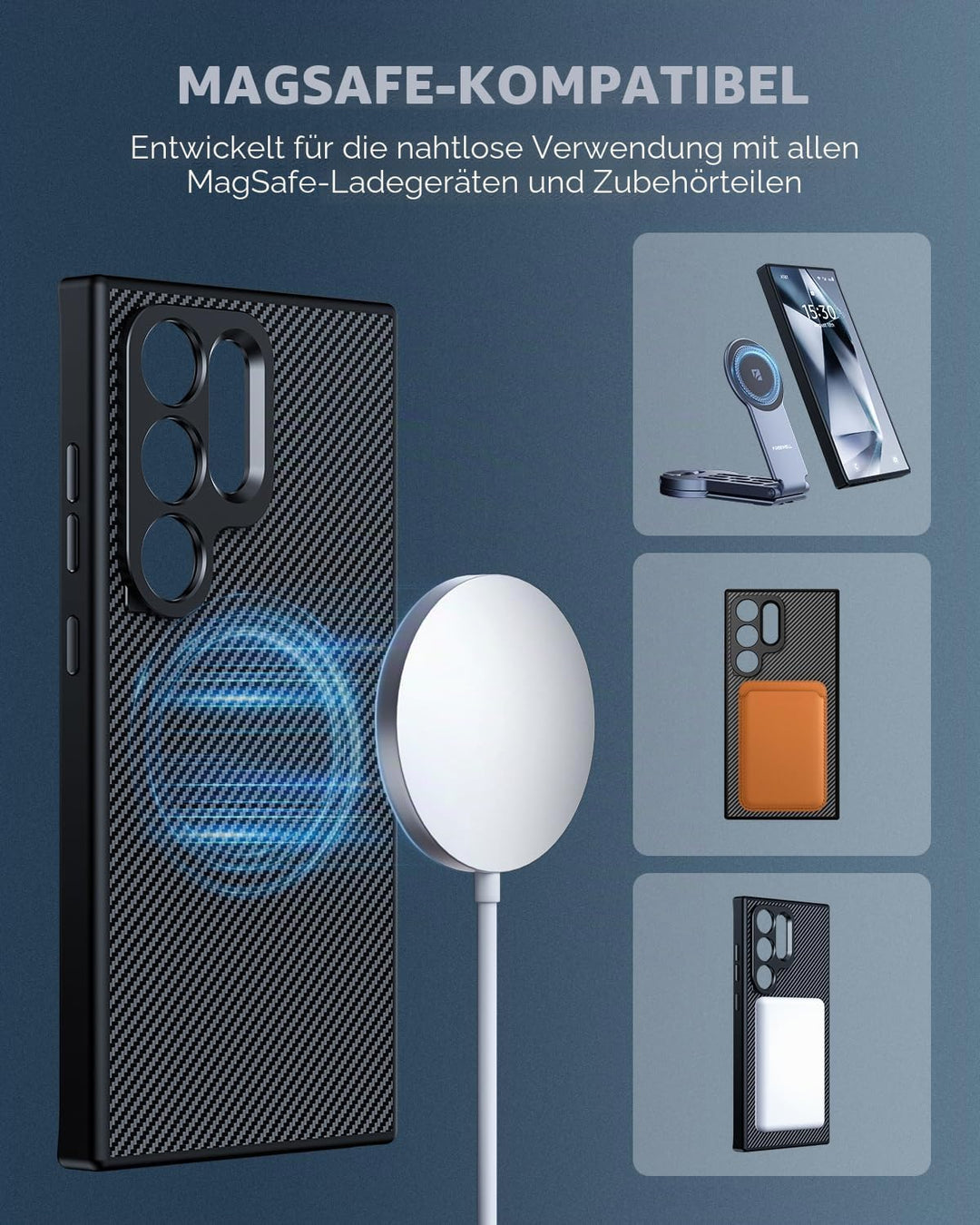 FREEWELL Pro Filmmaker Schutzhülle für Samsung S24 Ultra, Magnetfilter und 17-mm-Objektivschlitz, Sc