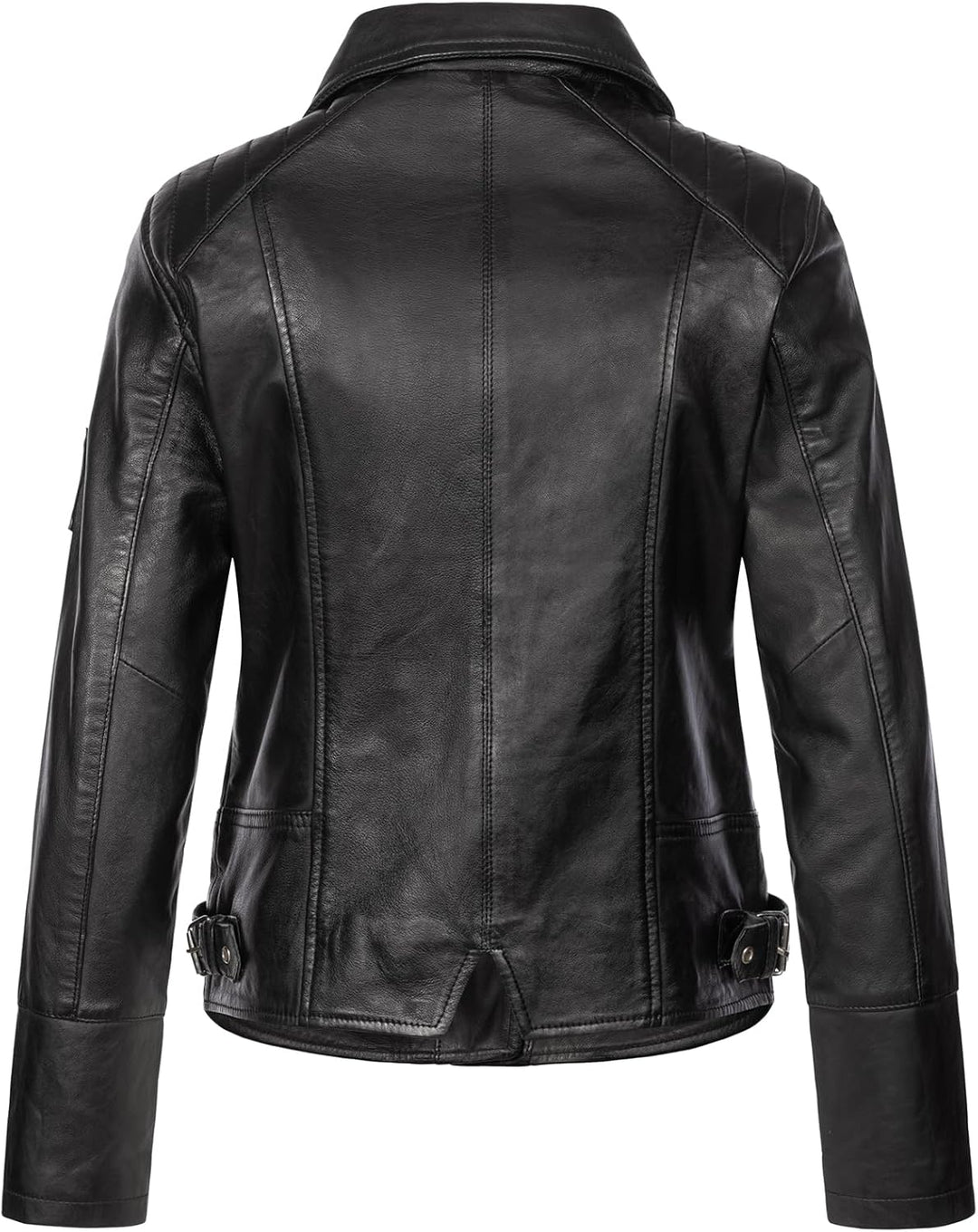 Rock Creek Damen Lederjacke echt Leder Jacke D-490, XS Schwarz