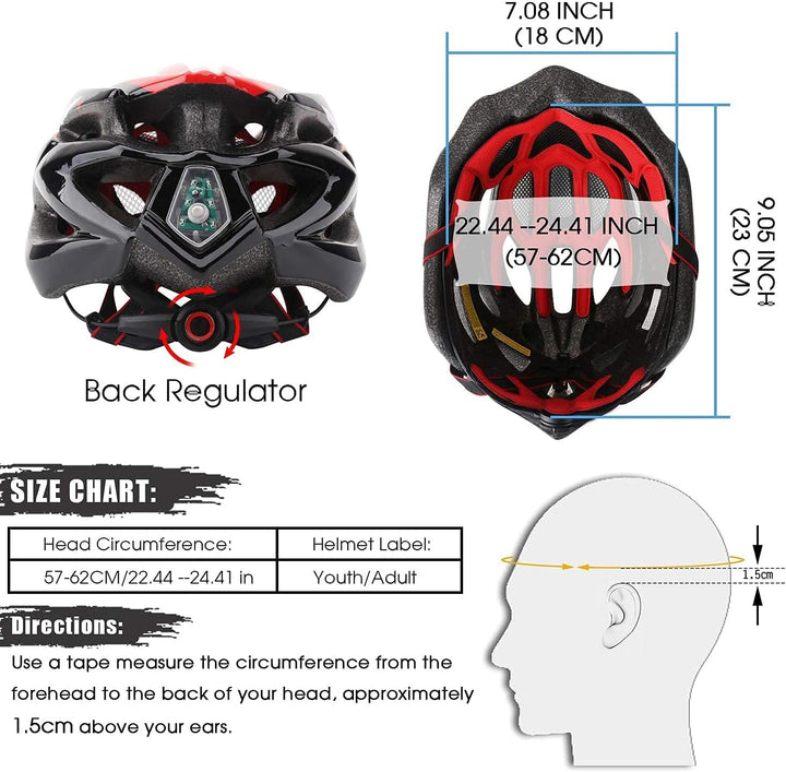Shinmax Fahrradhelm Herren Damen Fahrradhelm mit Licht Blau Weiss, Blau Weiß